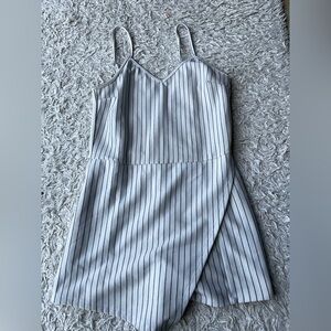 Black and White Striped Romper